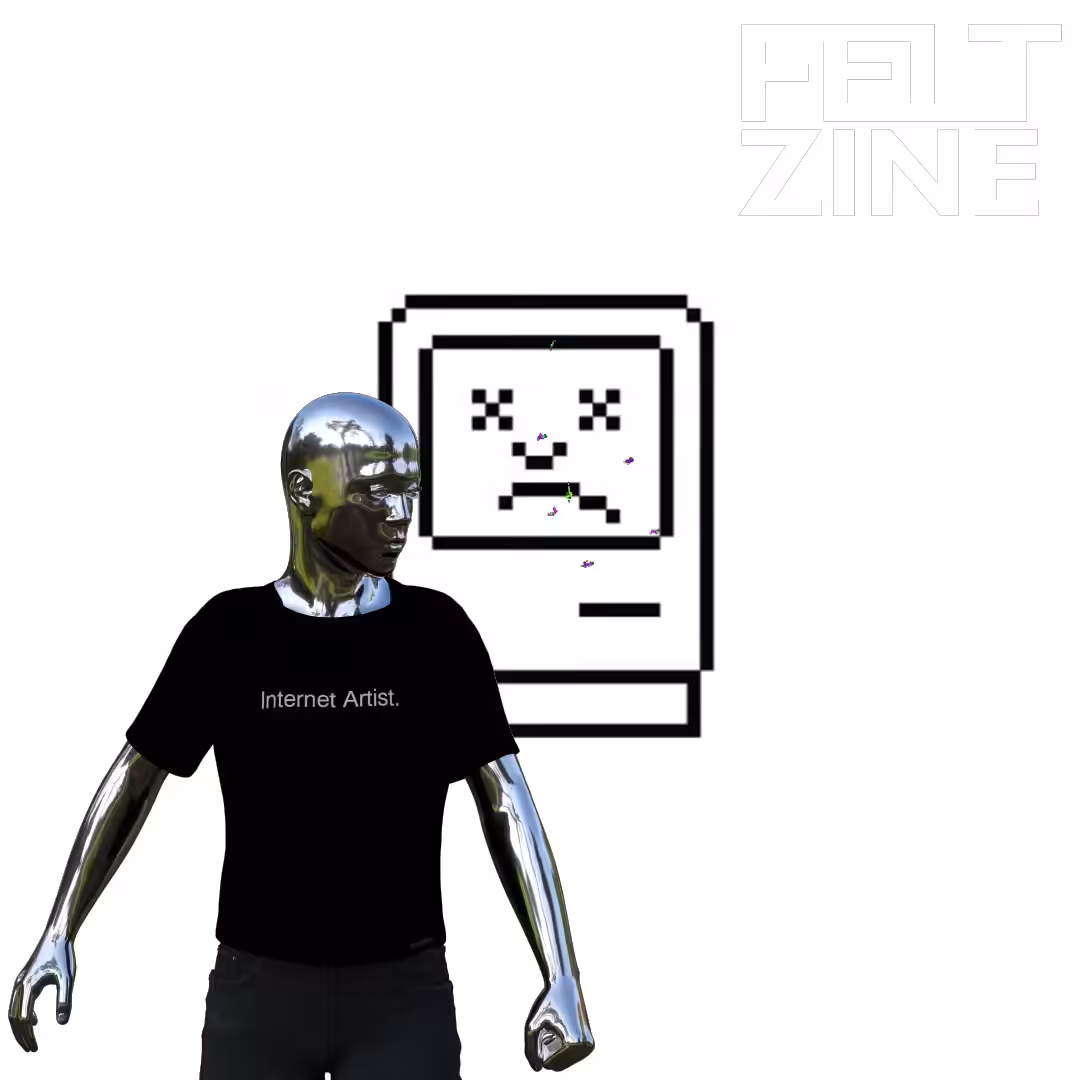Canvas #316: mac screen. — internet artist. — virus. — white box logo. — dreamscape