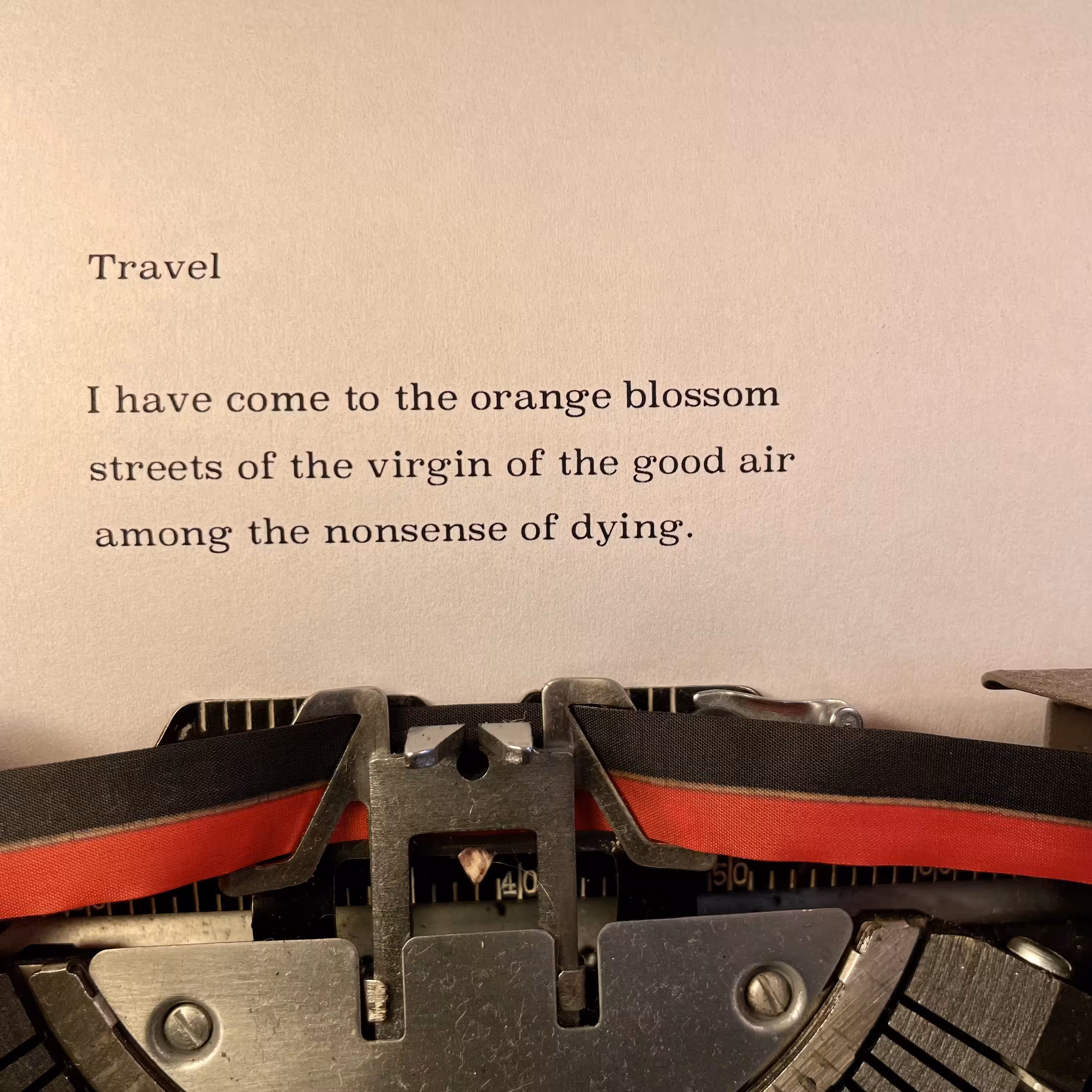 Love Poem Tercets: Travel