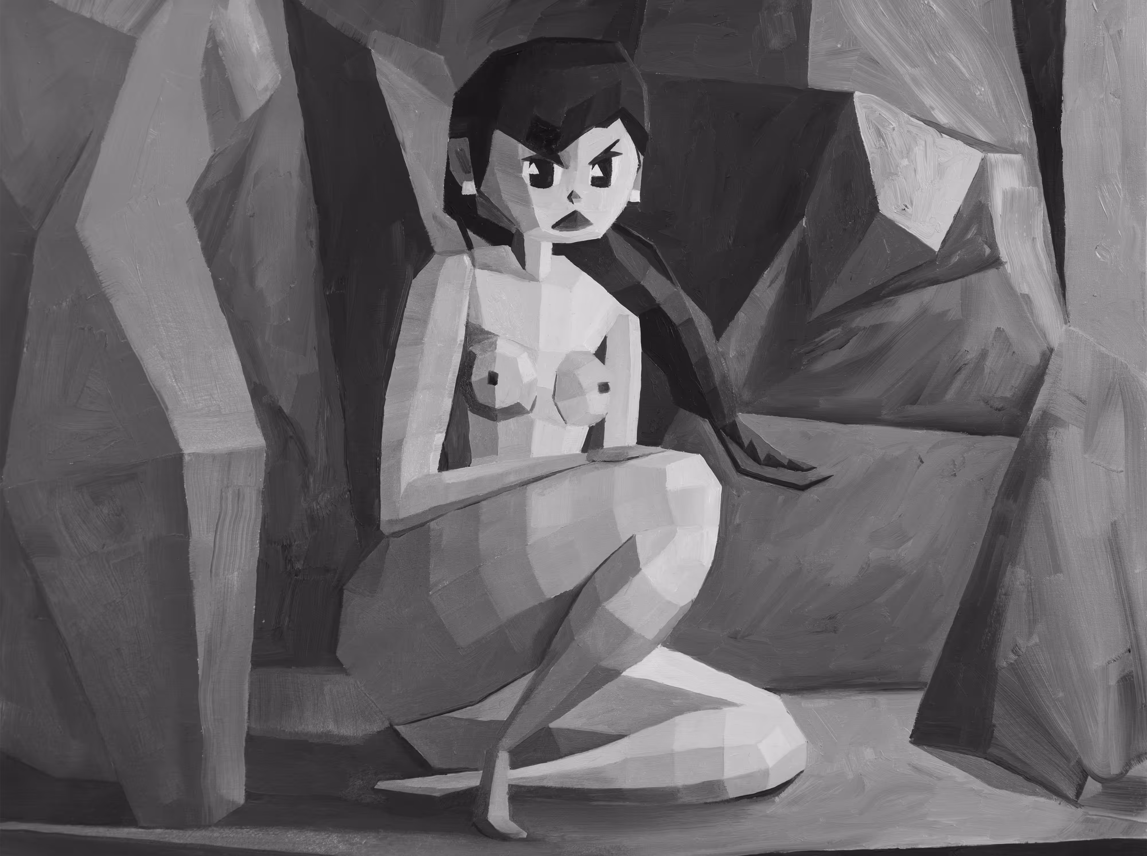 Nude Poly 7 - Monochrome