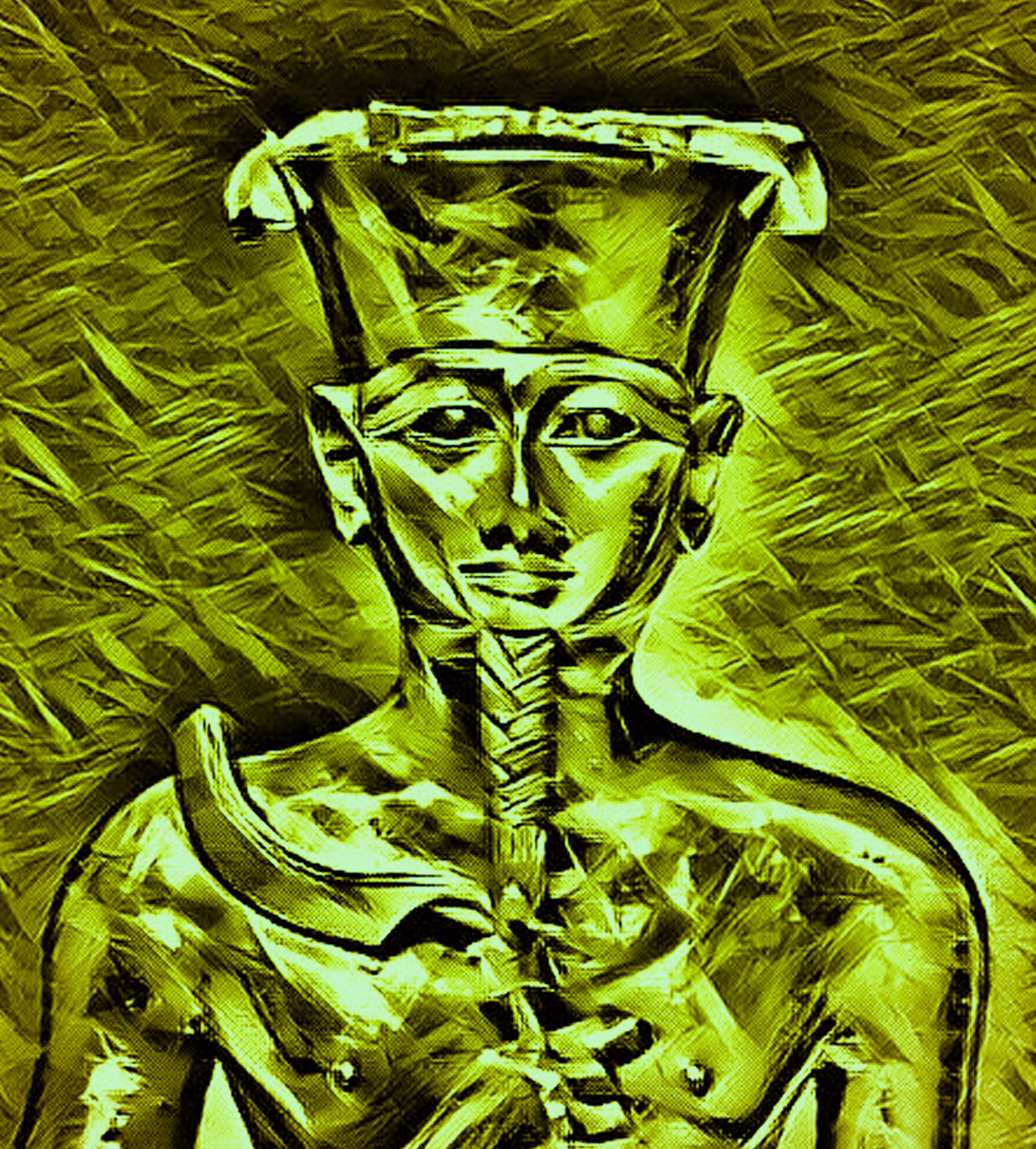 1/100 God Ra Crypto Gods Portrait Emerald Series by SOLLOG for Tezos