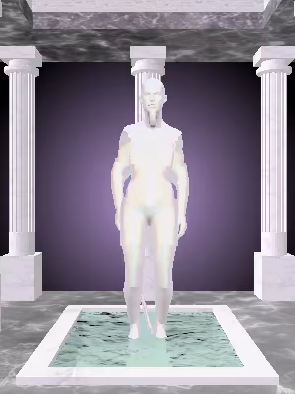 HeavenComputer: The Jumping Dusky Pale Pink Woman #6173