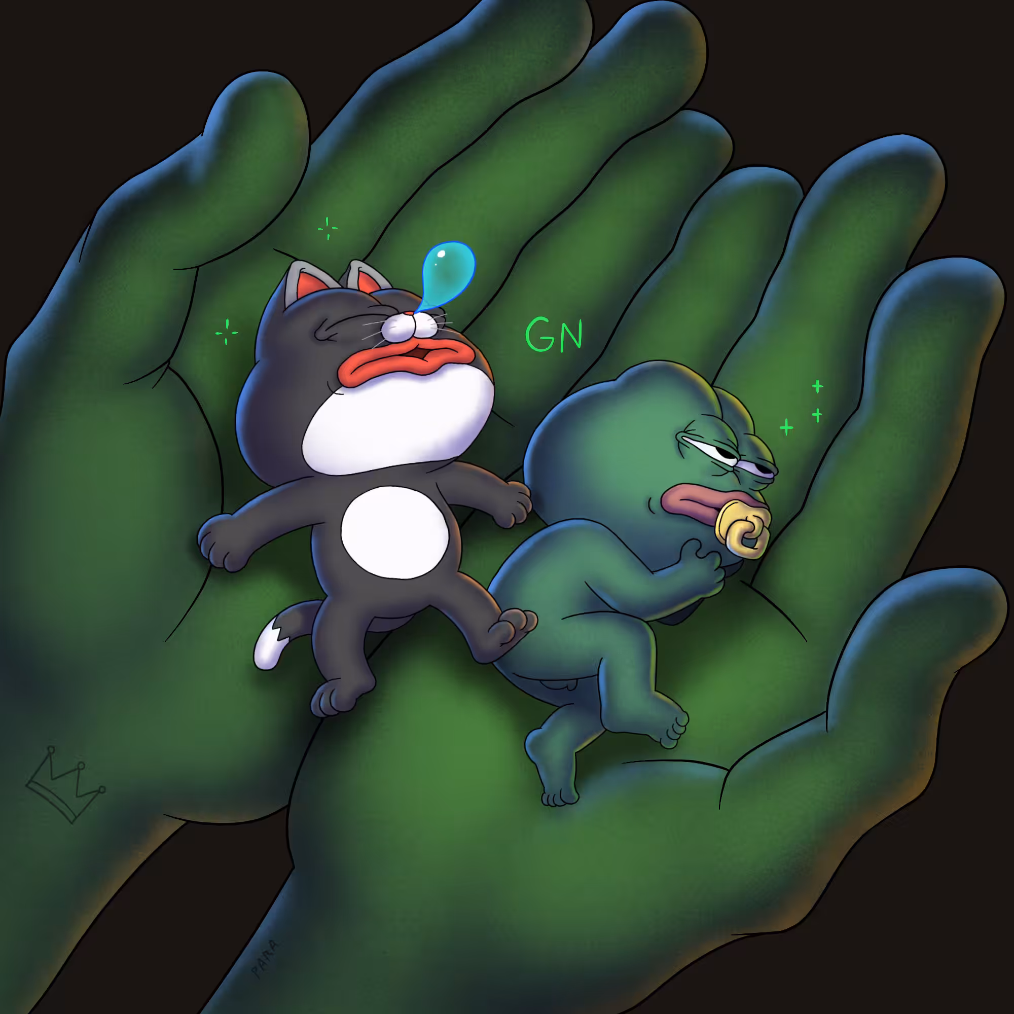 PARA KINGDOM: Sleeping on Pepe hand