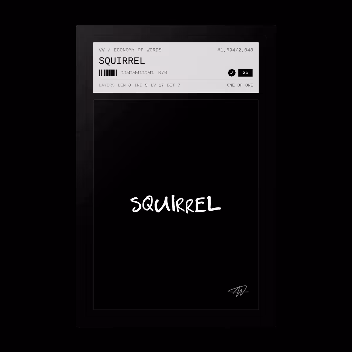 Economy of Words: SQUIRREL · #1694