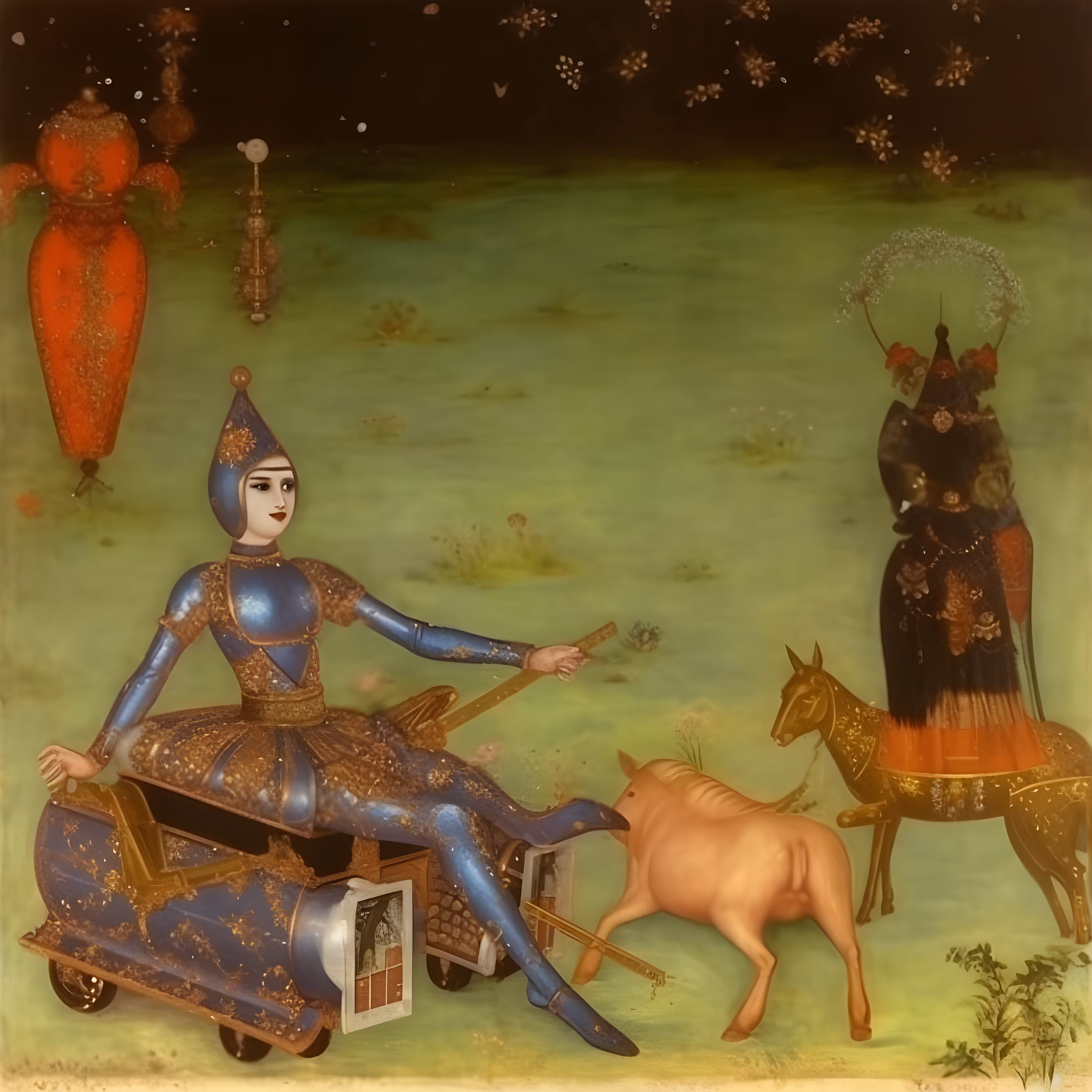 Woman with robots