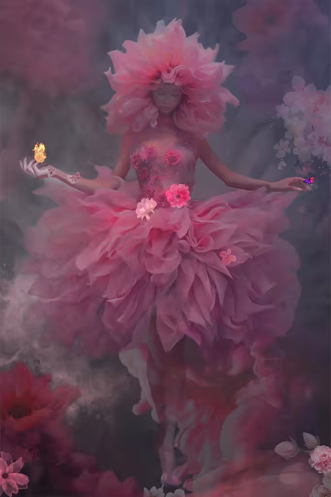 Painting white flags pink