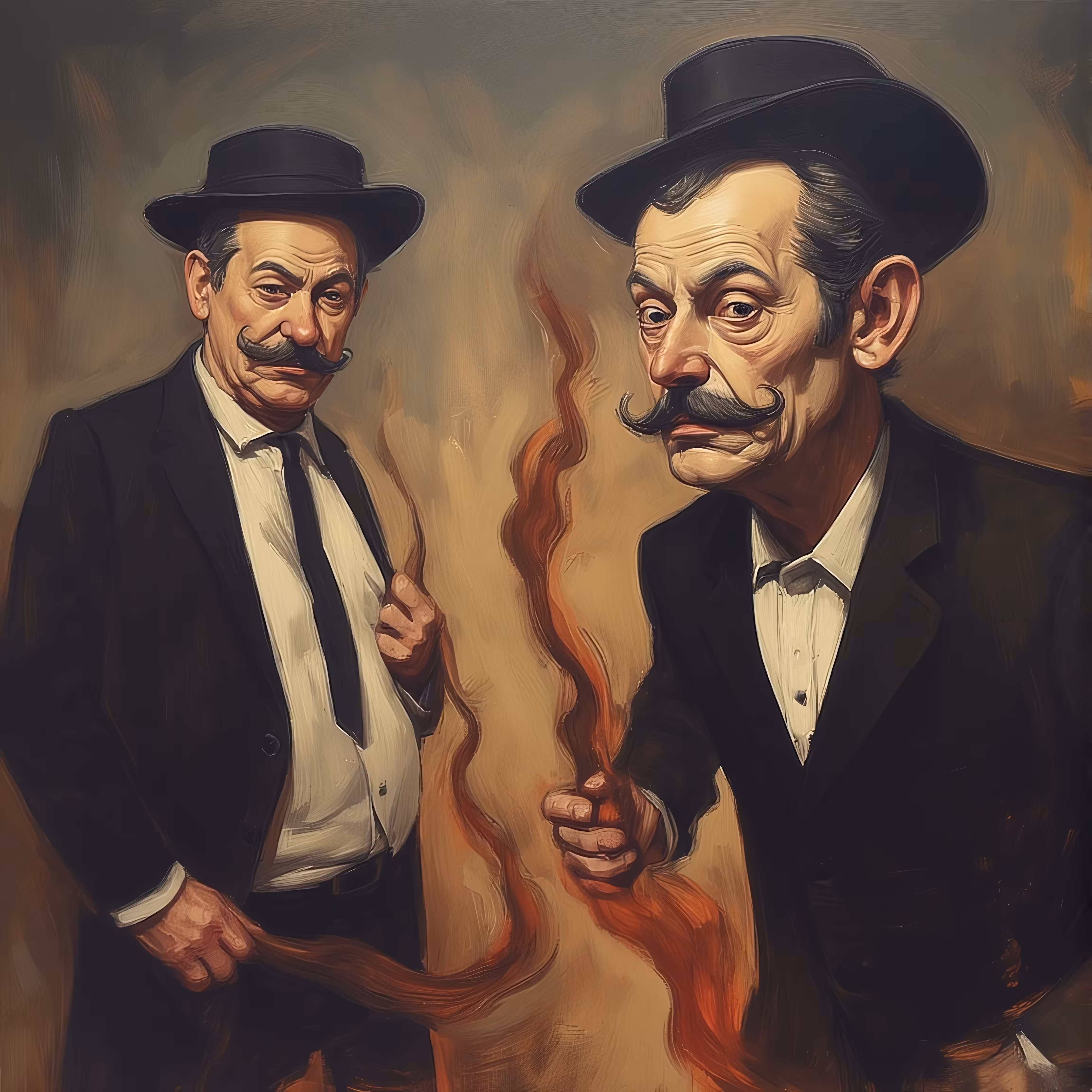 365 Brushstrokes of the Future: The Bowler Hat Paradox: A Surreal Duality