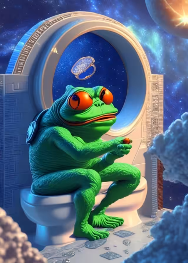 Pepe taking a dump