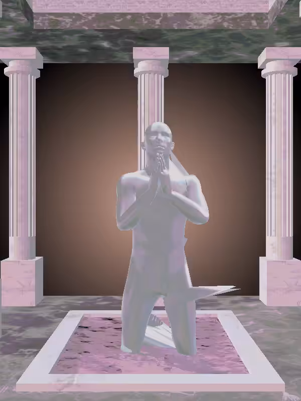 HeavenComputer: The Praying Chronos Chrome Man #7424