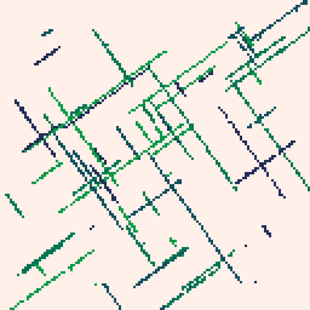 Genuary 2023 Day 4 - Intersections #4