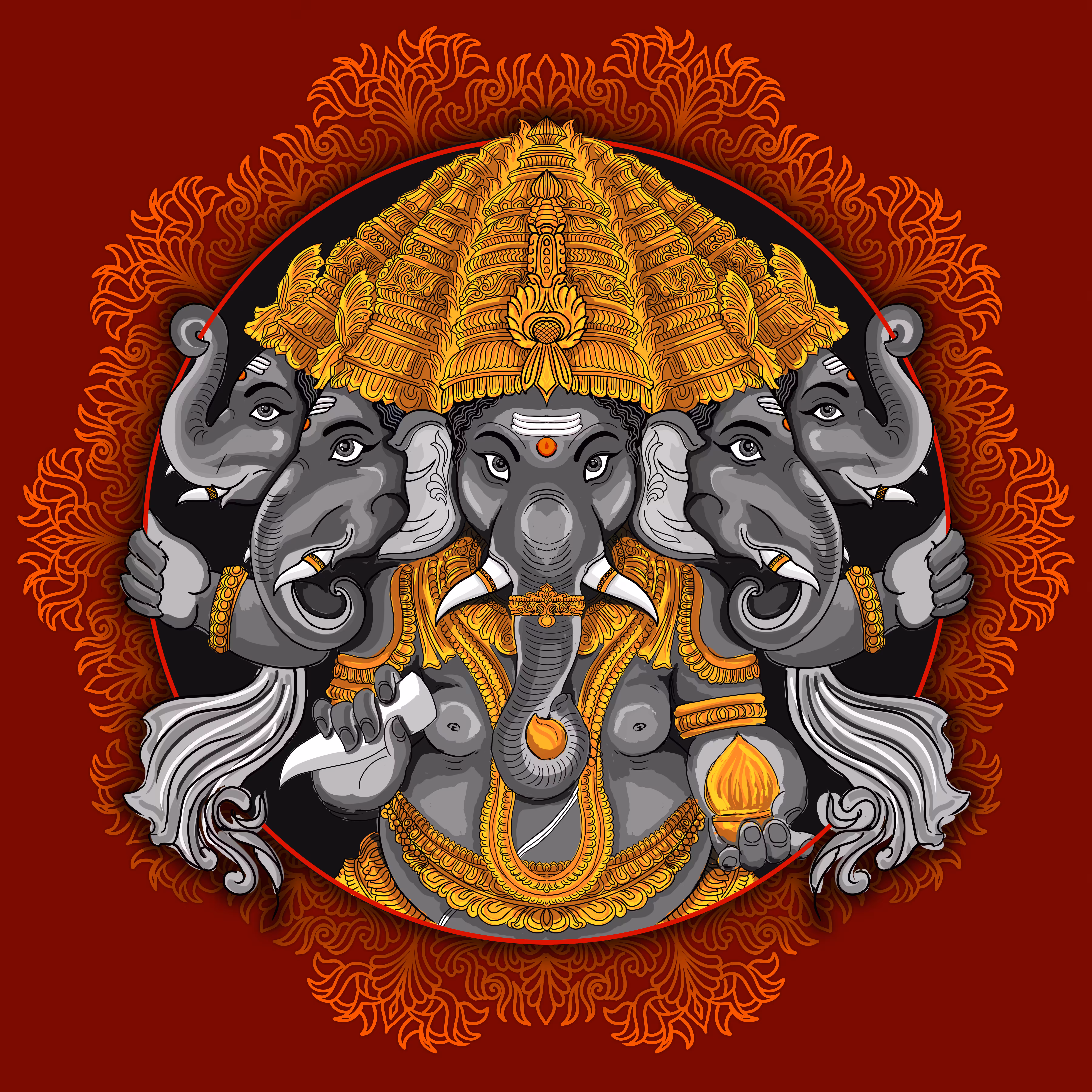 Heramba Ganapati (from Nepal)