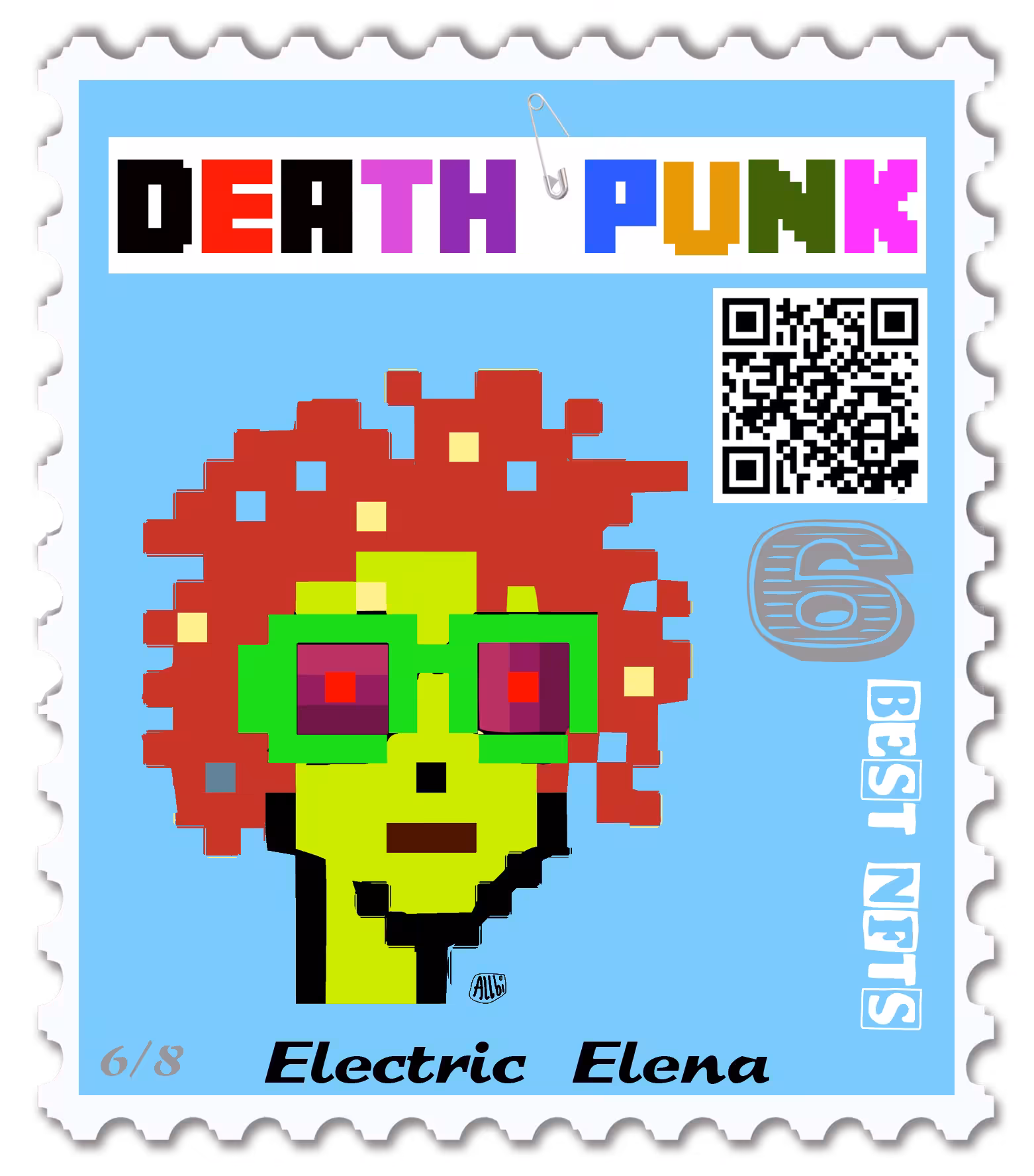 DEATH PUNK STAMP 6 - Electric Elena