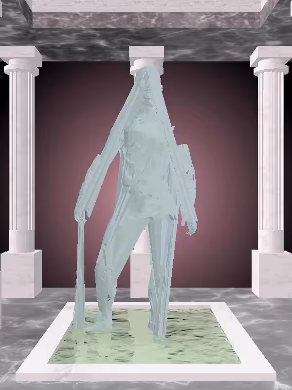 HeavenComputer: The Fragmented Victorious Matte Pale Green Man #6534