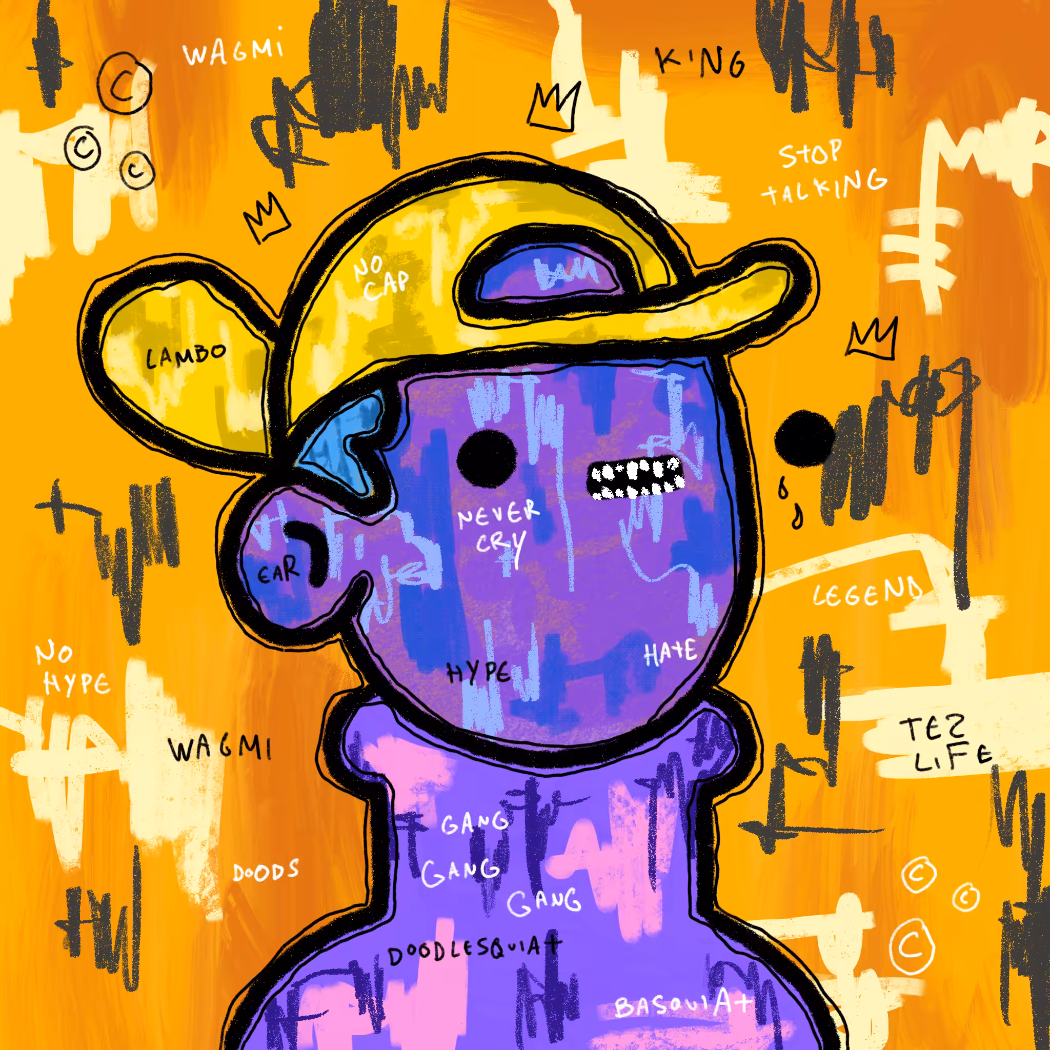 Doodlesquiat #49