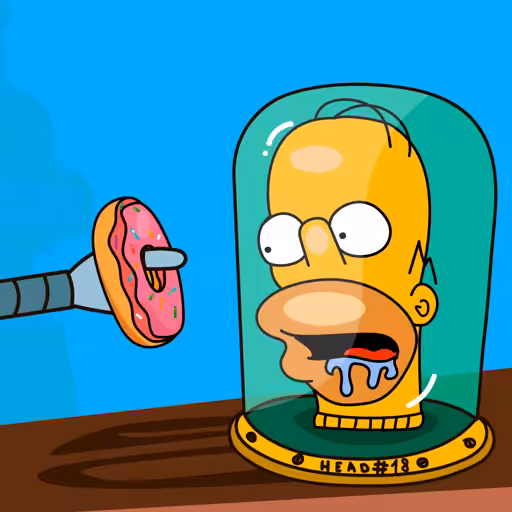 HashHead #18 Crypto Homer Simpson