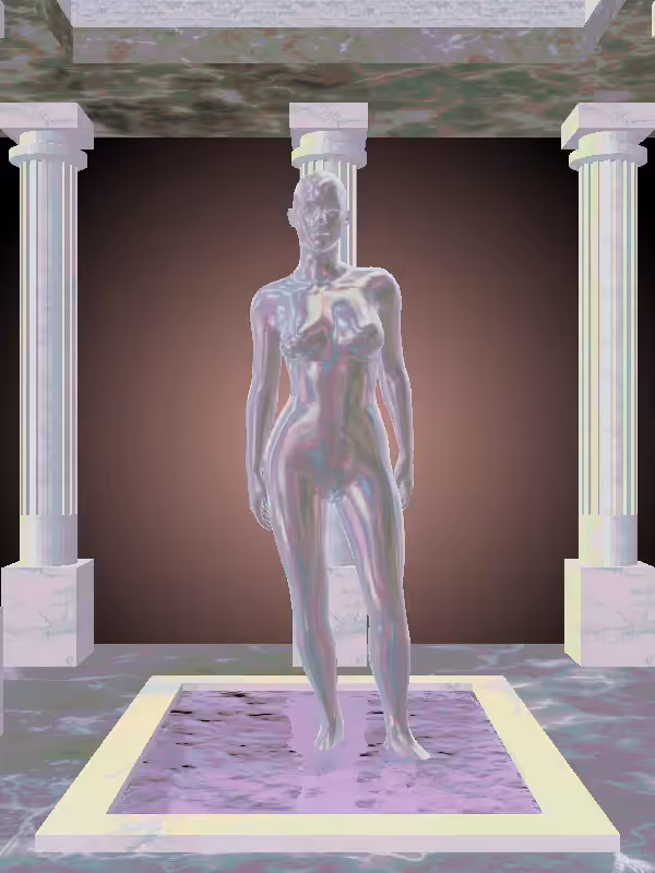 The Angry Holographic Glow Woman #1254