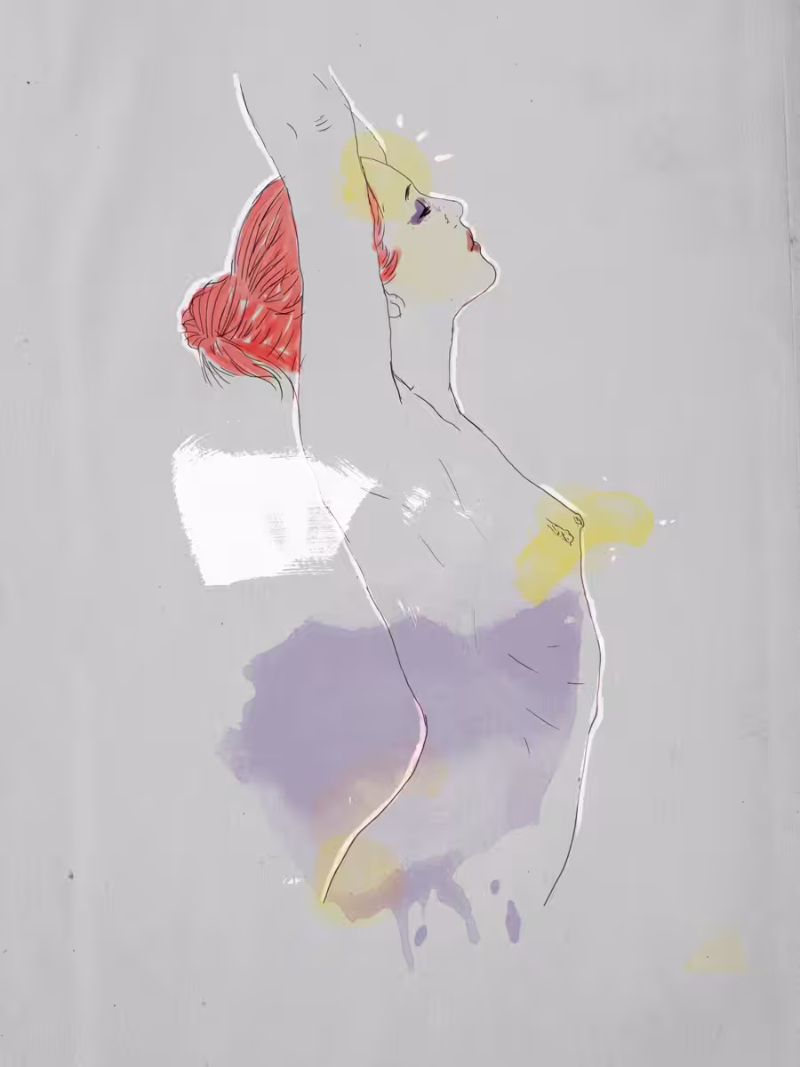 Girl stretching