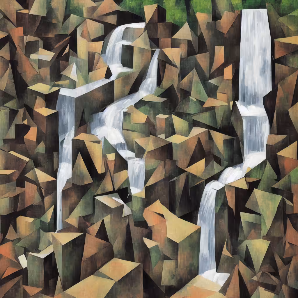 cubist waterfall
