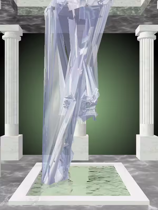 The Fading Old Melted Blue Man #1093