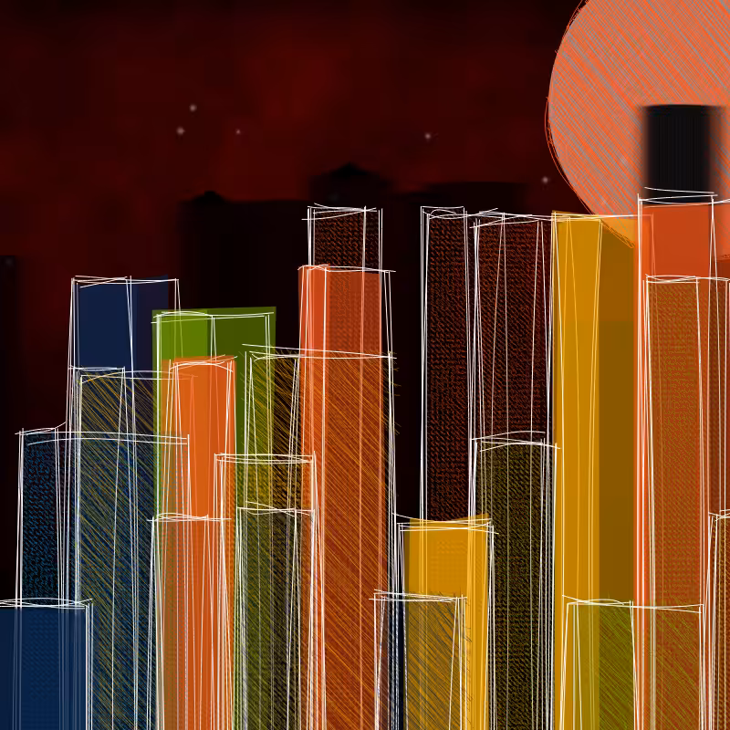 hastily-drawn cityscape sketch #39