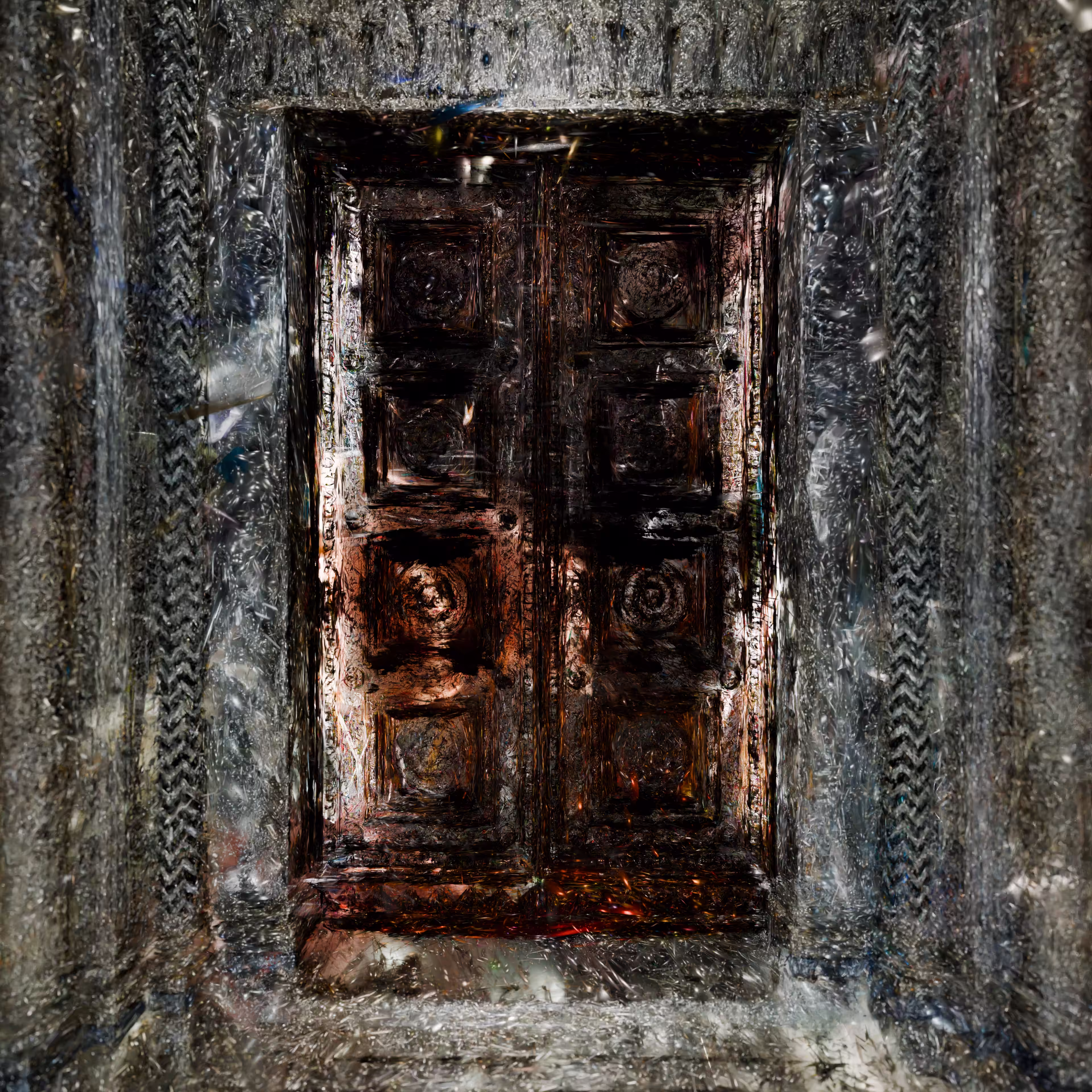 Lit Door to Duomo di San Martino