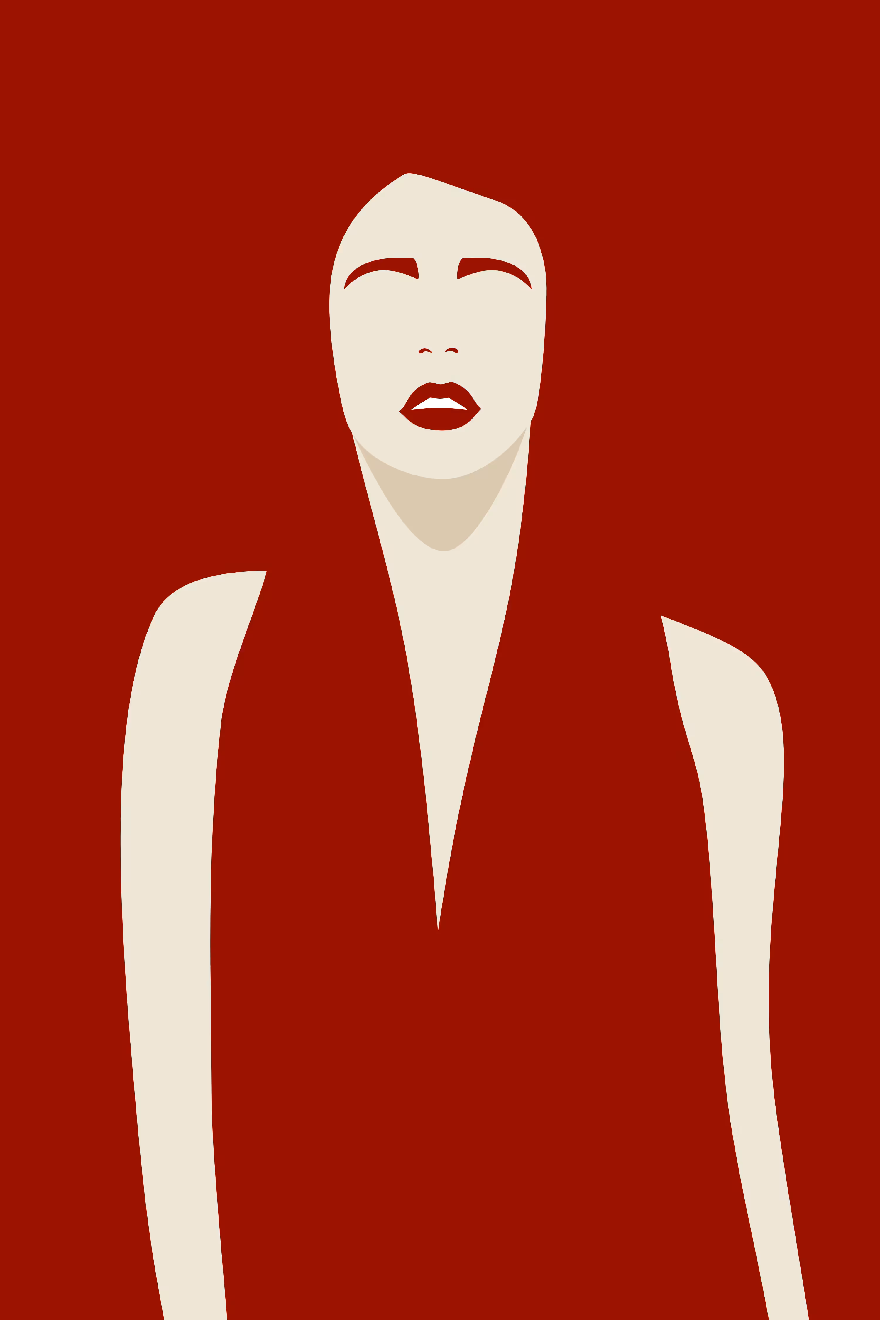 Woman in red