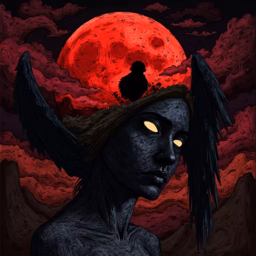Ravenya - The Watcher of the Crimson Moon