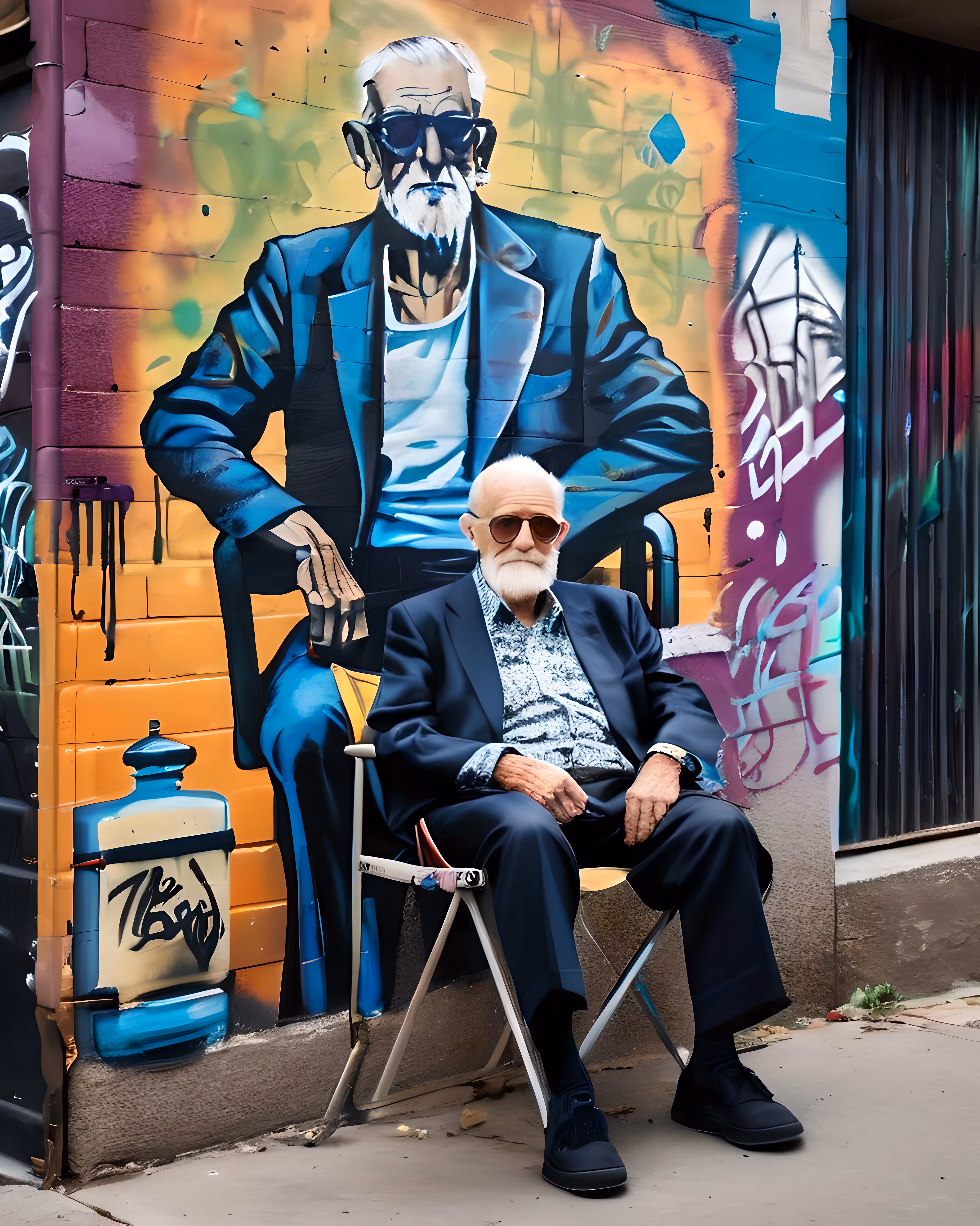 Street Art Old Dude No. 1