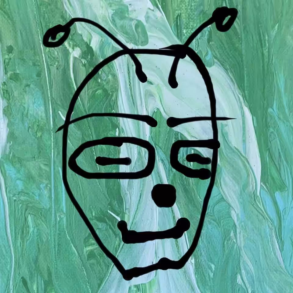 Squinty Green Alien