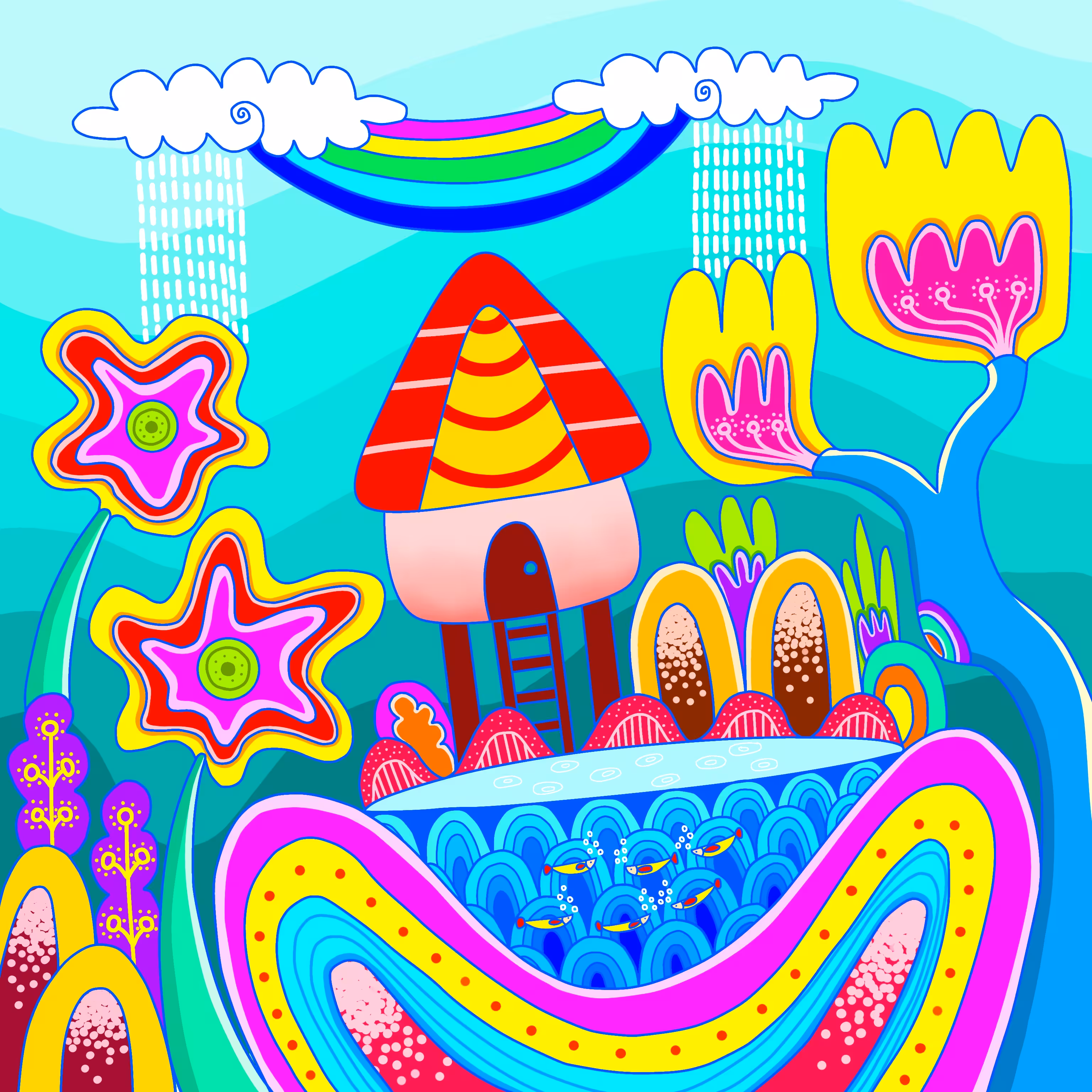 Imaginative lifestyle to lines and colorful.#75