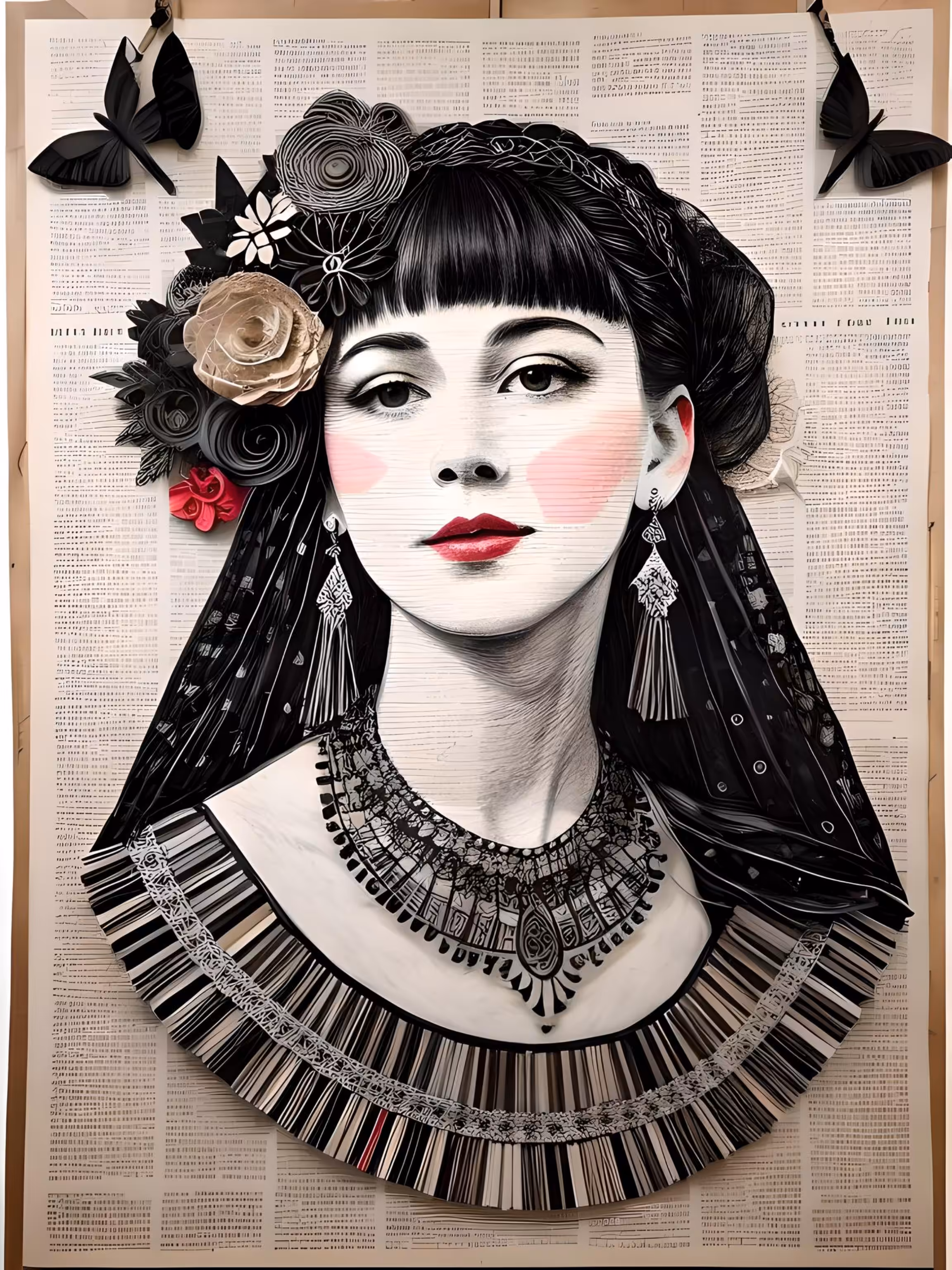 Woman Collage paper art #3