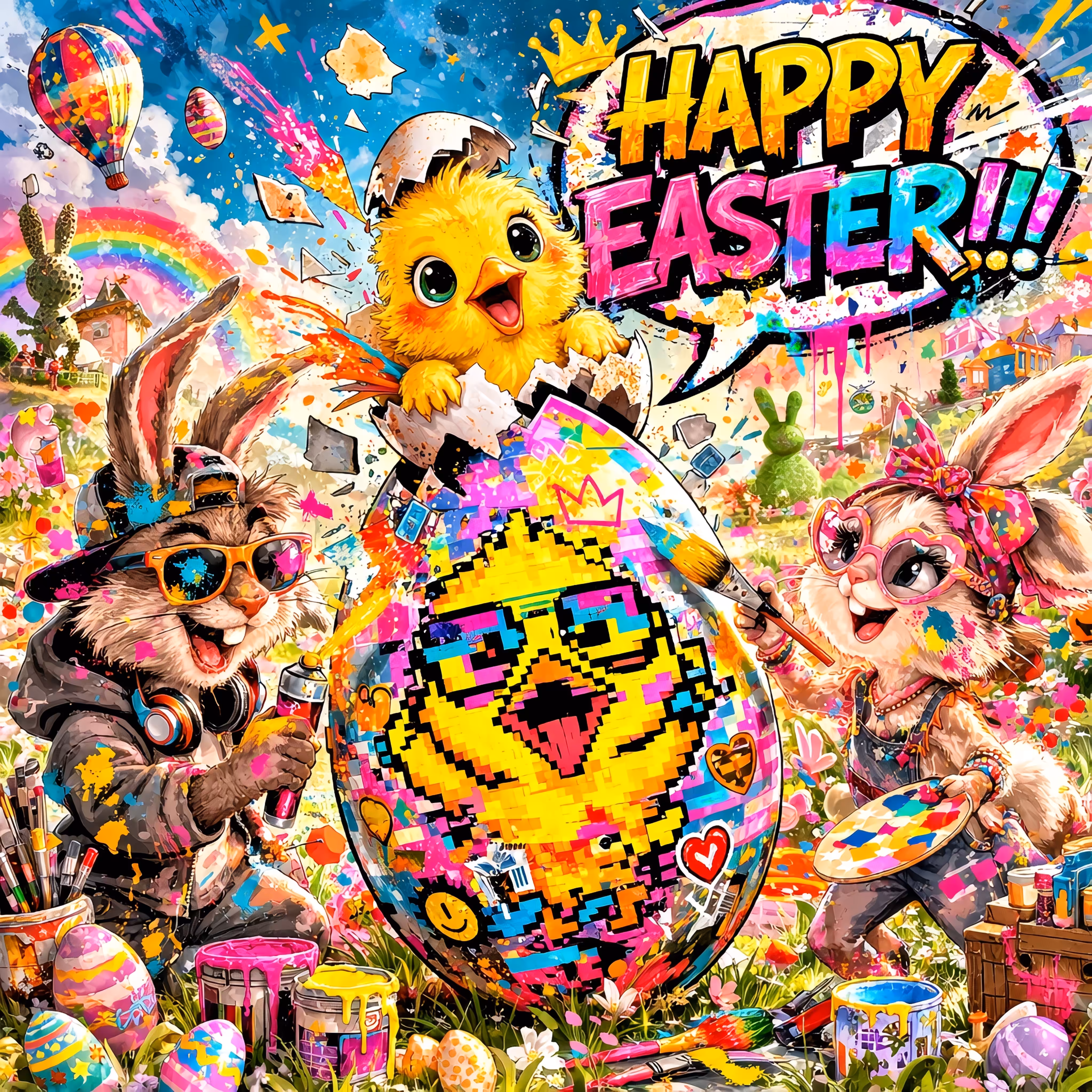 Happy Easter - Hatched in Color