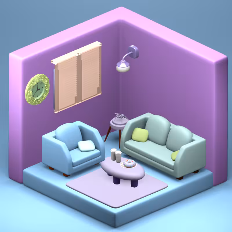 3D Fantasy Living room #3