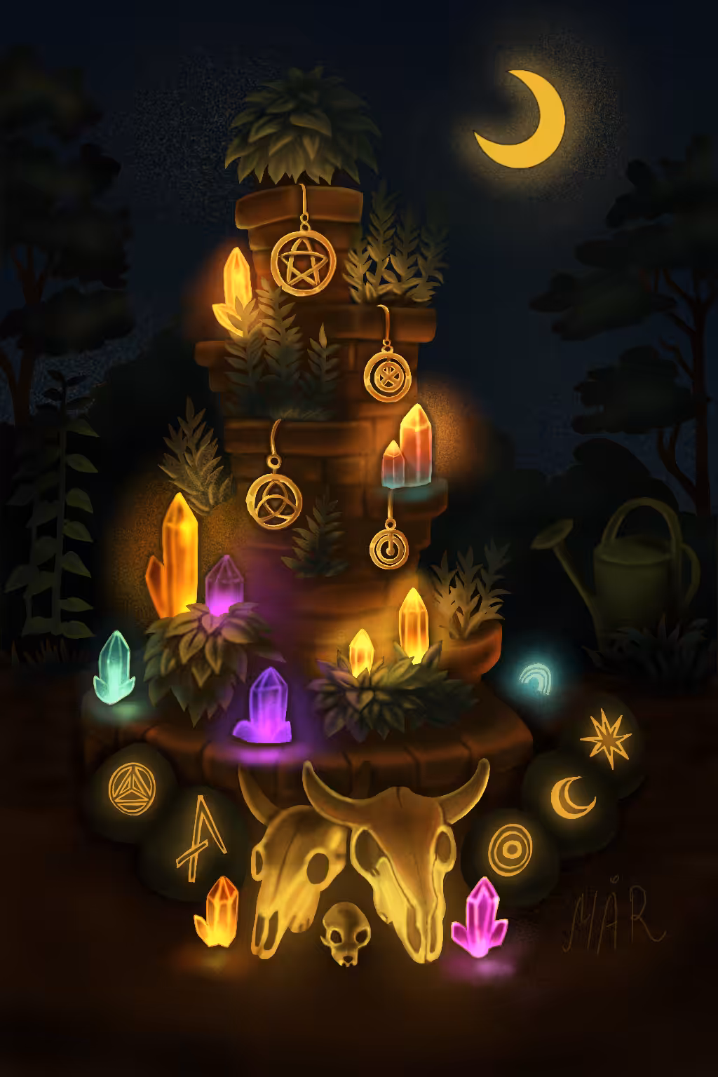 The herbal altar 🌿🌒