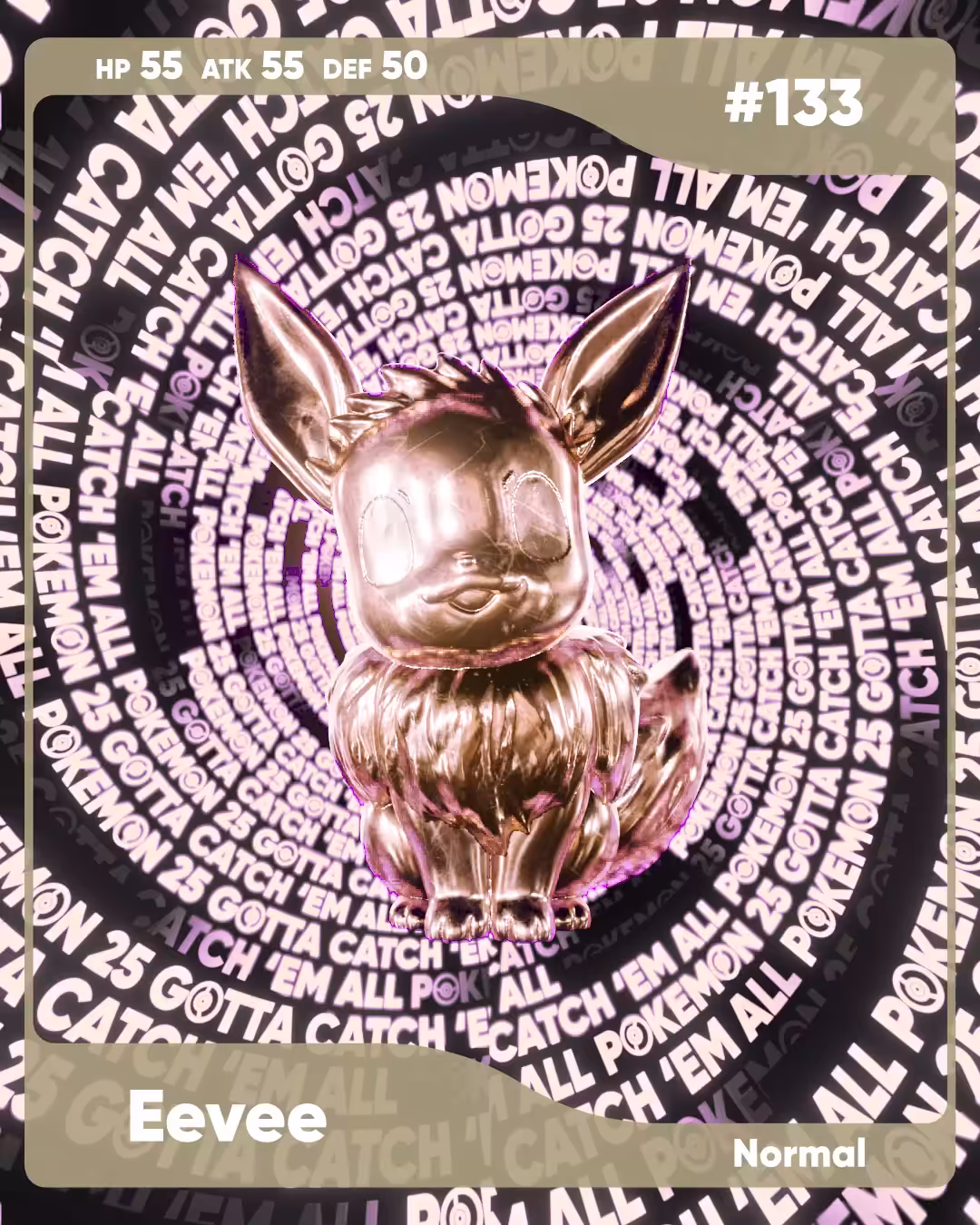 GOLD EEVEE | POKEMON CRYPTO CARD