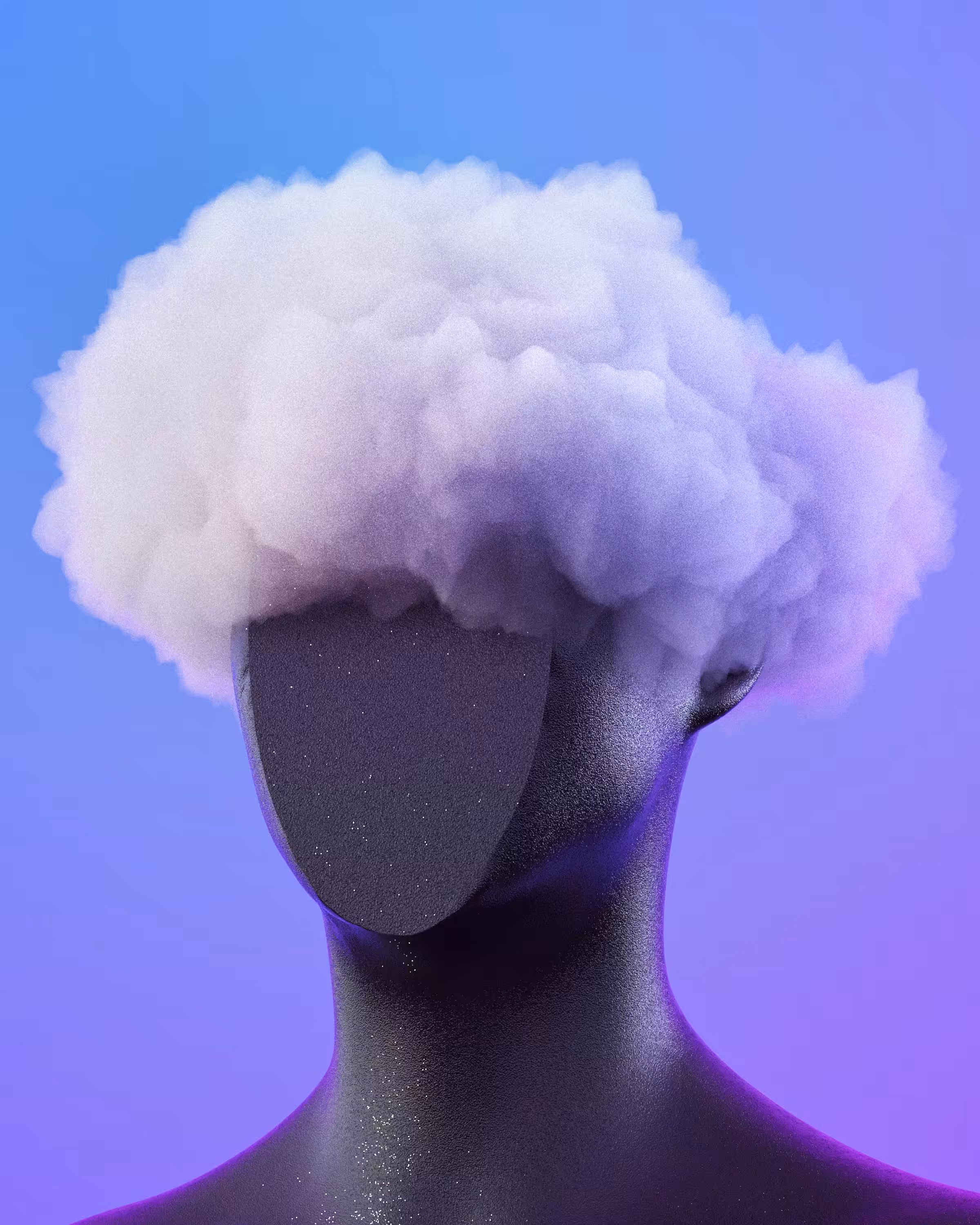 blinded by the clouds.