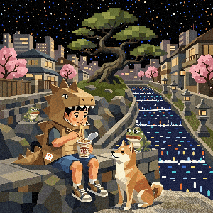 Only 1: Cup Ramen and Friends 🍜✨🐸🐕🦖