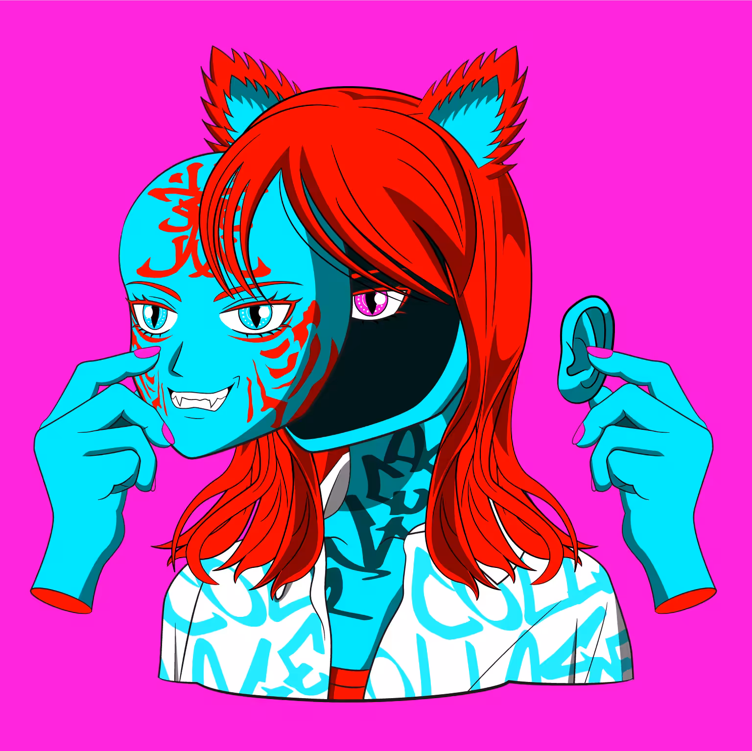 Masked Animal Collage #044