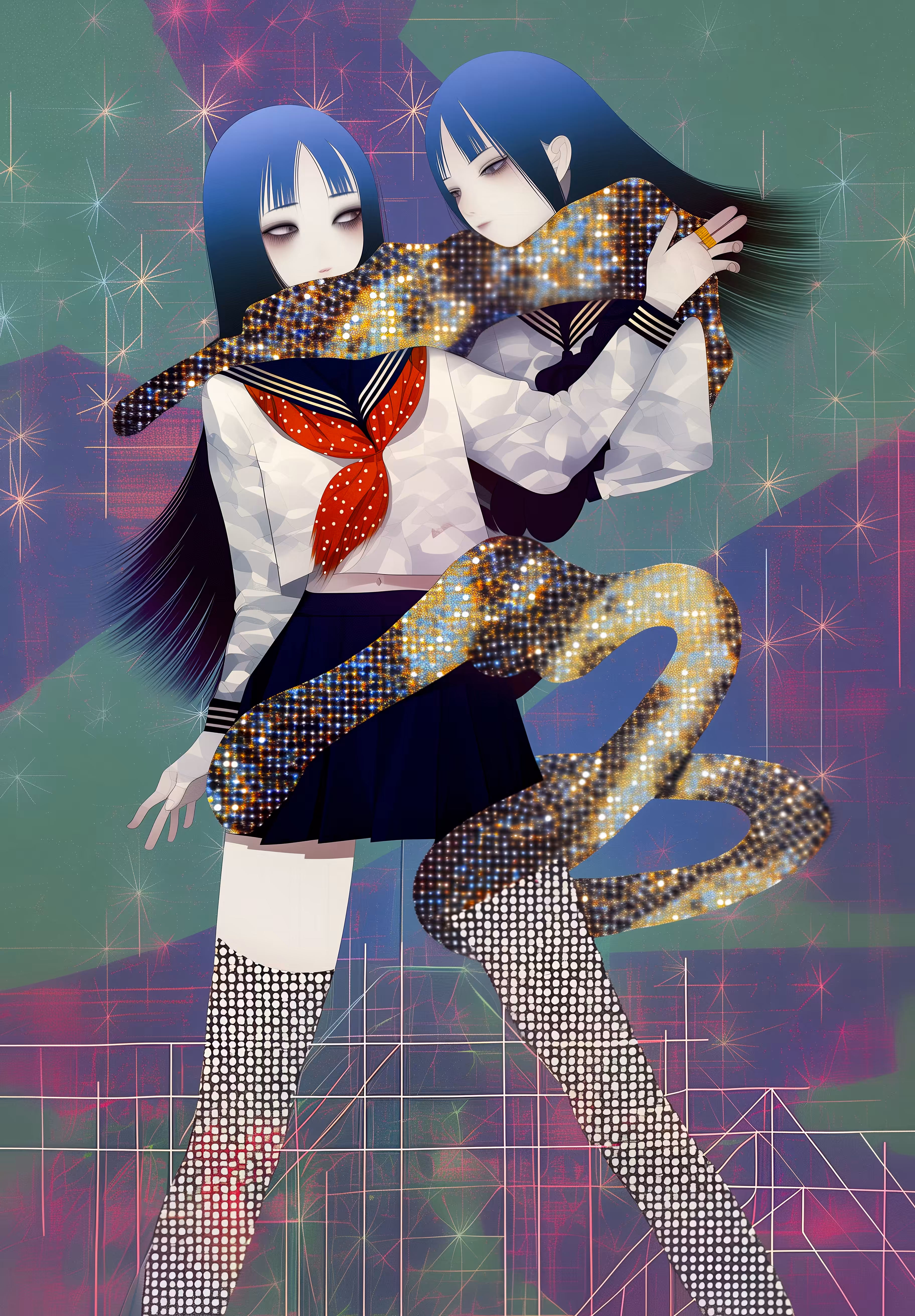 Tokyo AI Painting: Higher self comes down!