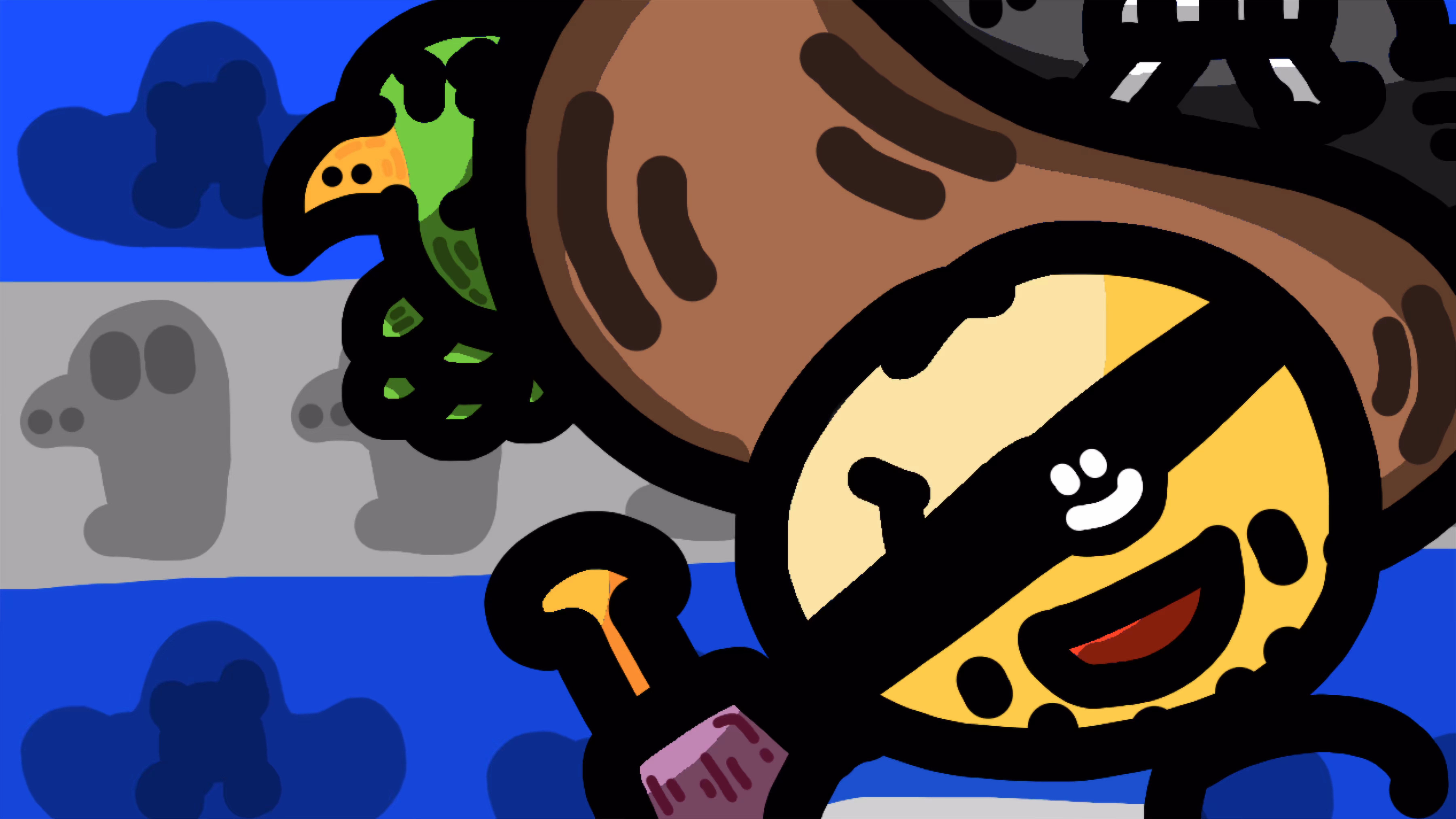 Arrrgh - The Cartoon Pirate with Ze Green Parrot