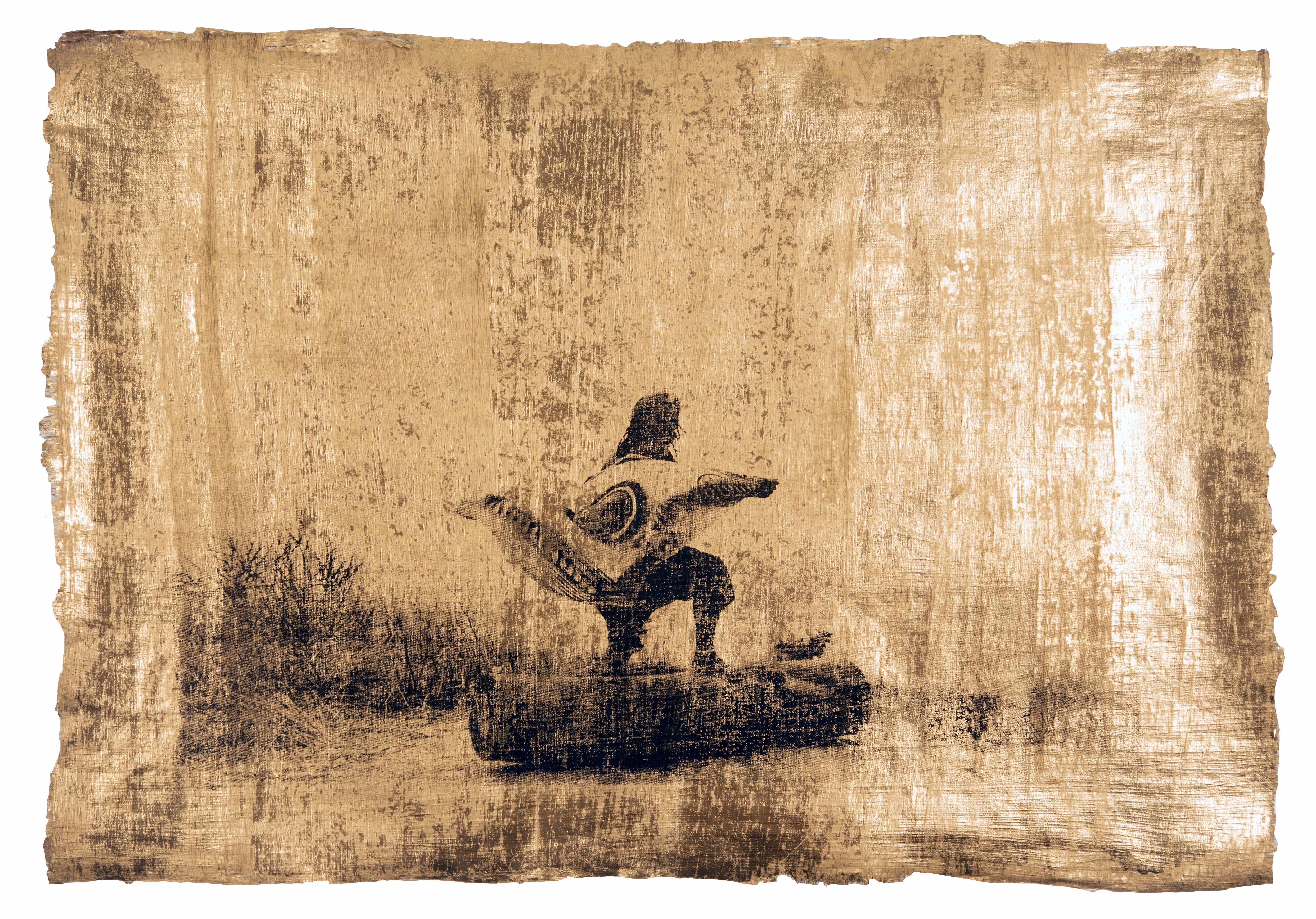 Smoke and Mirrors - Physical Tarot Scrolls: Justin Aversano - Strength - Physical Tarot Scroll - Gold
