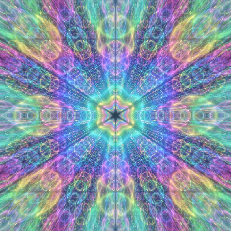 Fluorescent Hexagram #3