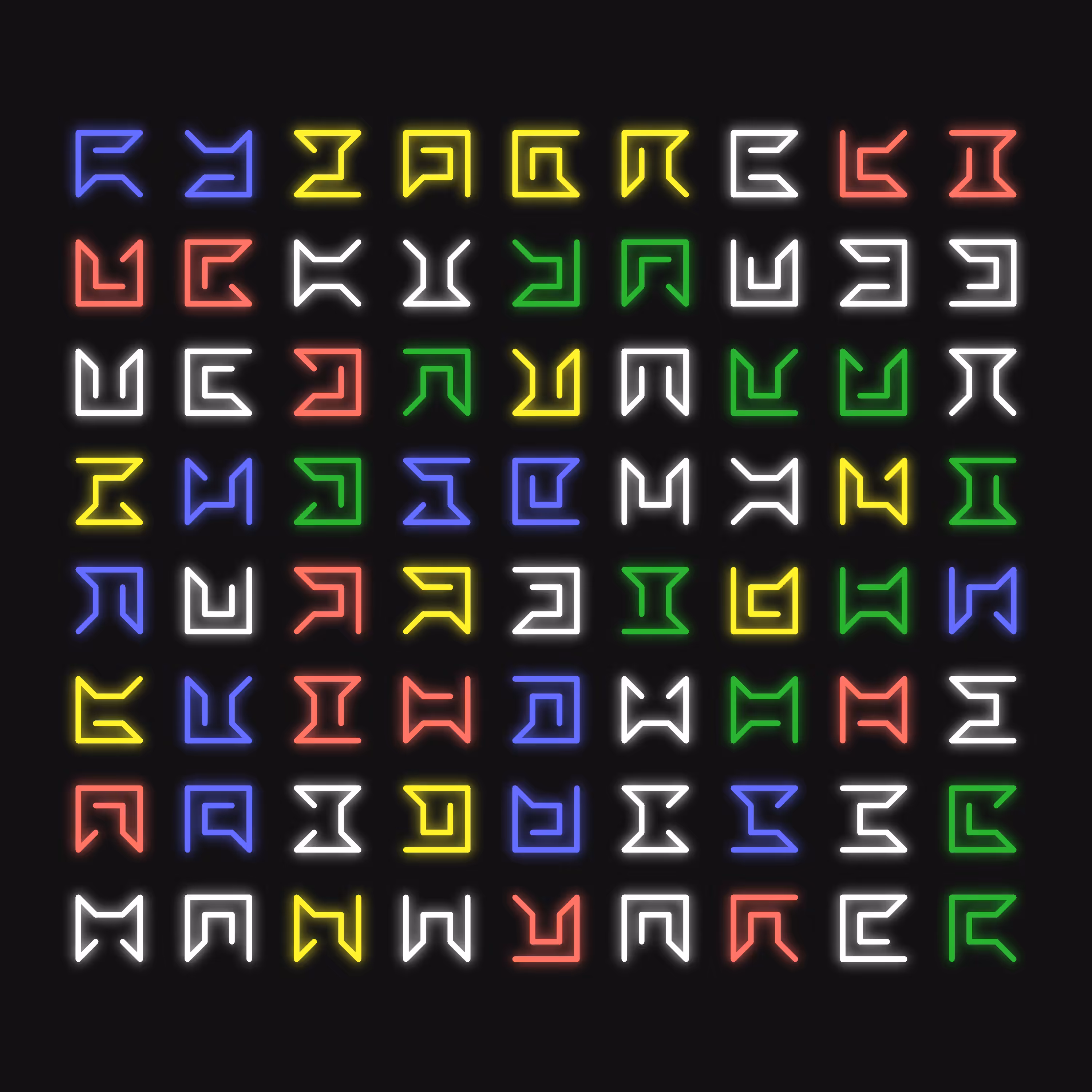 Neon Cubes (Flat)