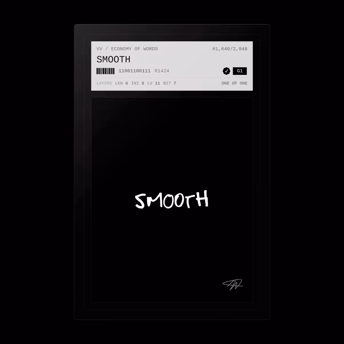 Economy of Words: SMOOTH · #1640
