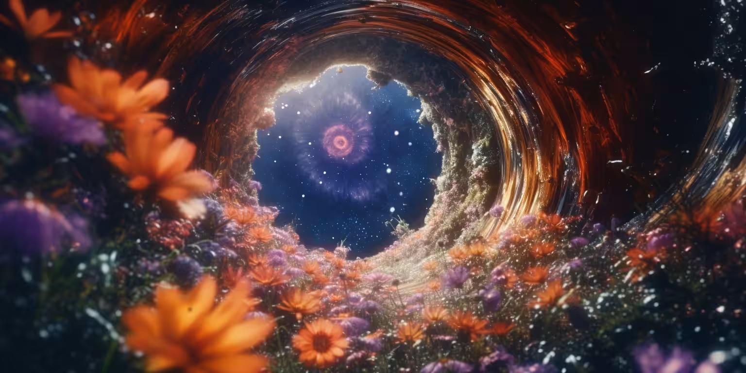 AI Florals: Floral Wormhole 5